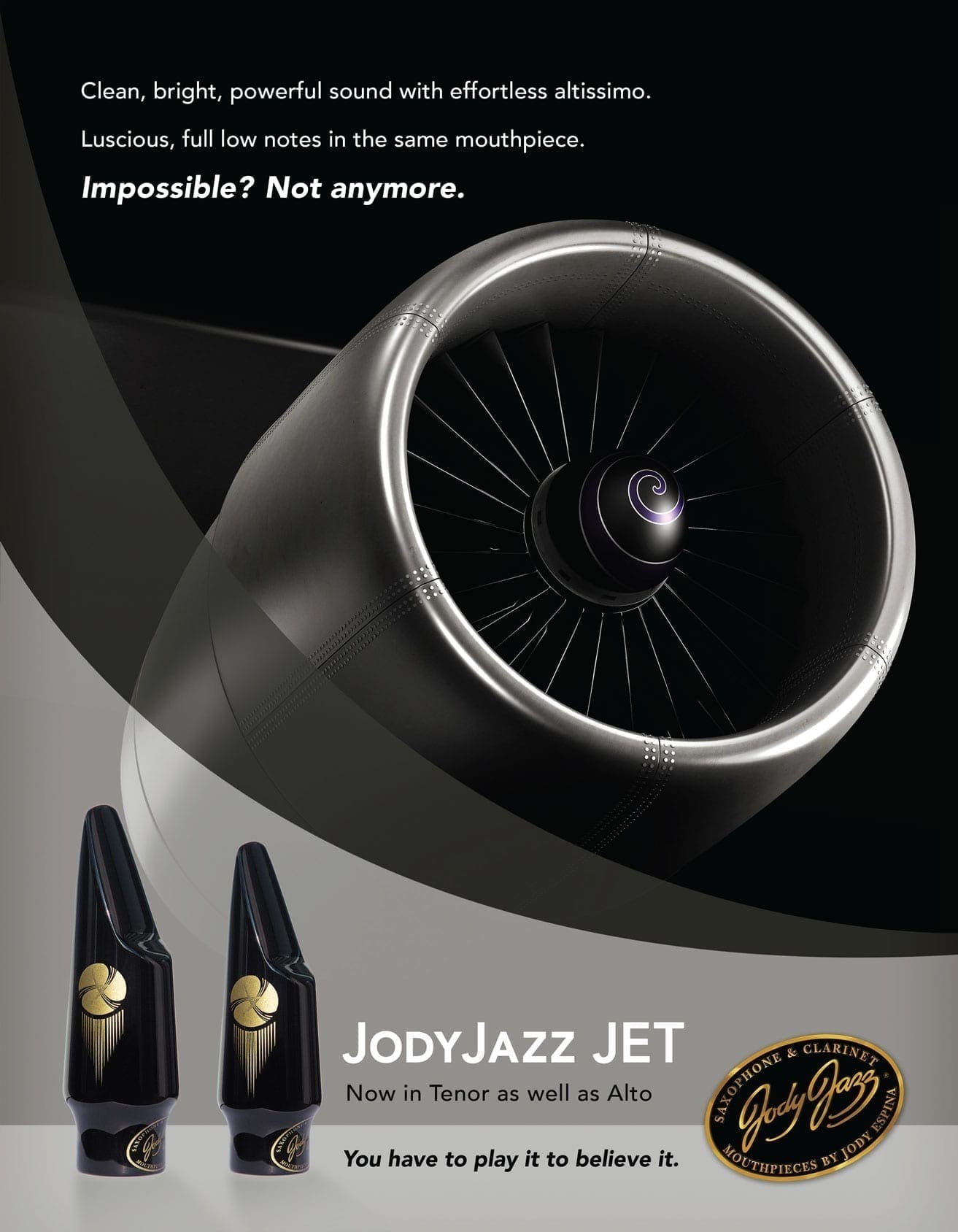 日本代理店正規品 JodyJazz ジョディジャズ サックスマウスピース JET